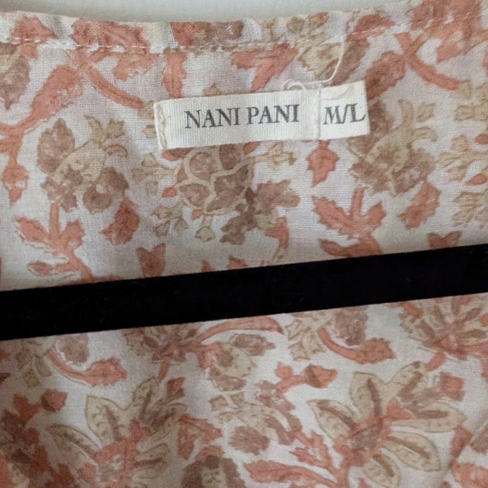Nani Pani Magnolia Cotton Viole Size Medium/Large Boho Peasant Top - Picture 4 of 9